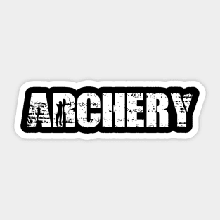 Distressed Look Arching Gift For Archers Sticker